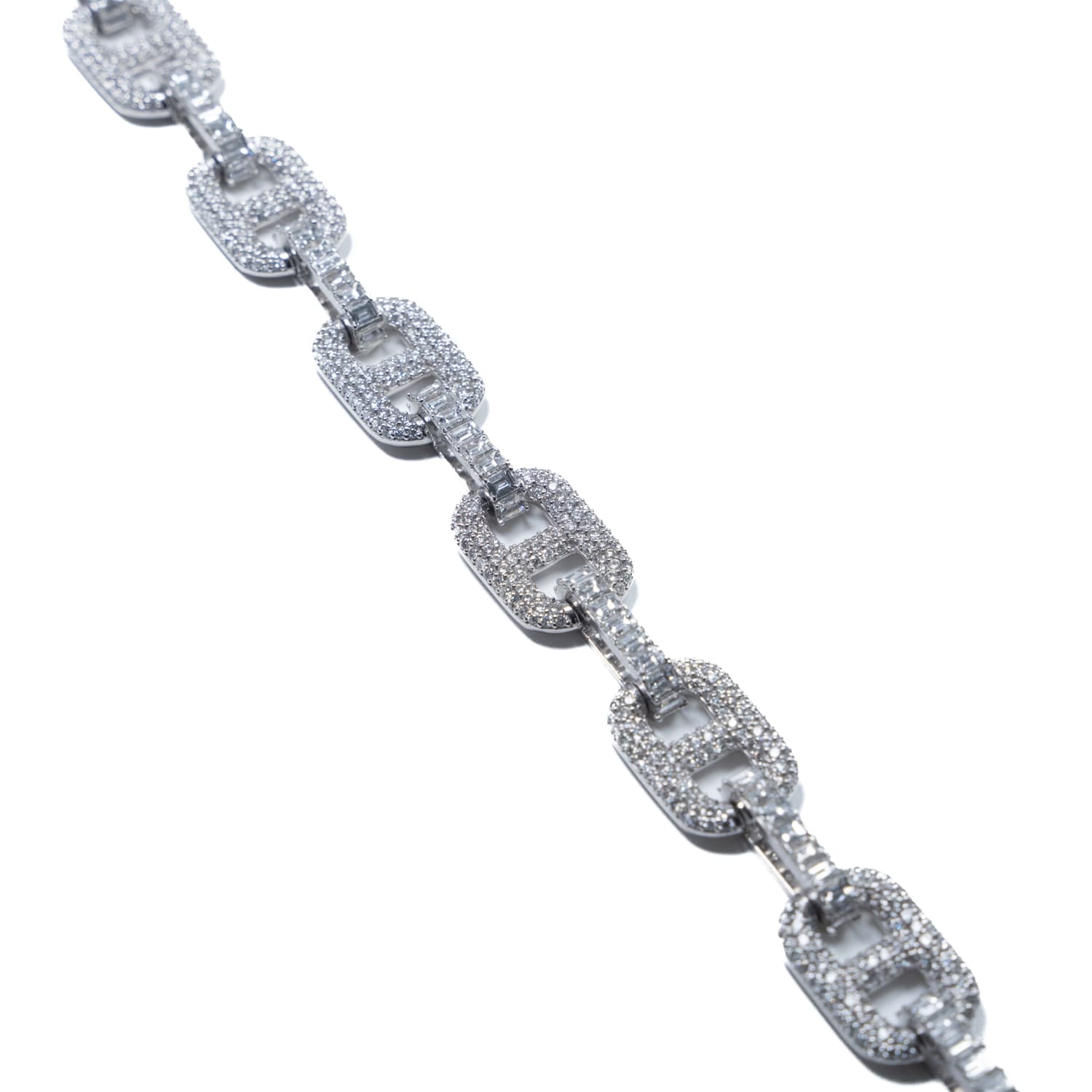 White Gold Gucci Link Diamond Bracelet